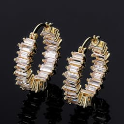Huitan High-quality Silver Color/Gold Color Earrings Women Wedding Party Hoop Earring Versatile Luxury Cubic Zirconia Jewelry