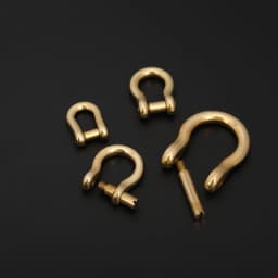 1piece Solid Brass Carabiner D Ring Shackle Removable Slot Screw Fob Clip Buckle Keyring Keychain DIY Hardware Accessories
