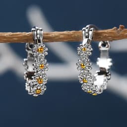 New Arrival Female Earrings Silver Needle Stackable Daisy Zircon Crystal Earrings For Women Jewelry Wholesale Pendientes