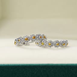 New Arrival Female Earrings Silver Needle Stackable Daisy Zircon Crystal Earrings For Women Jewelry Wholesale Pendientes