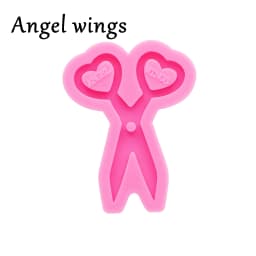 DY00478 Shiny Keys Silicone Molds, Scissors Fish Bones Mould Epoxy Resin Jewellery Making. Frame Triple Moon Chocolate Mold