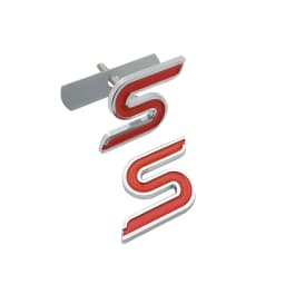 3D Metal S Front Grille Chrome Emblem Badge Car Stickers Decals for Ford Focus Fiesta Ecosport Kuga Mondeo Everest Car Styling