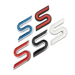 3D Metal S Front Grille Chrome Emblem Badge Car Stickers Decals for Ford Focus Fiesta Ecosport Kuga Mondeo Everest Car Styling