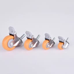 1pc 1/1.25/1.5/2 Inch Furniture Casters Wheels Orange Swivel Castor Trolley Rubber MPA Castors