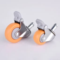 1pc 1/1.25/1.5/2 Inch Furniture Casters Wheels Orange Swivel Castor Trolley Rubber MPA Castors