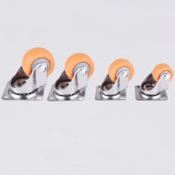 1pc 1/1.25/1.5/2 Inch Furniture Casters Wheels Orange Swivel Castor Trolley Rubber MPA Castors