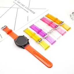 20mm 22mm Transparent PVC Strap Colorful Men Women Replacement Band for Samsung Active2 40mm 44mm Huawei Watch GT 2 Amazfit GTS