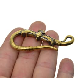 Fine Biker Antique Brass 3D Indian Eagle Japanese U Belt Hook Chains Leather Craft Key Hanger DIY FOB Lanyard