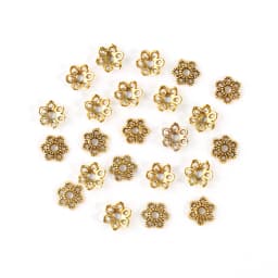 6x2mm Beads Cap Antique Gold Tibetan Silver Color Flower Bead End Caps for Jewelry Making Supplies DIY Bracelet Accessories
