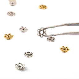 6x2mm Beads Cap Antique Gold Tibetan Silver Color Flower Bead End Caps for Jewelry Making Supplies DIY Bracelet Accessories