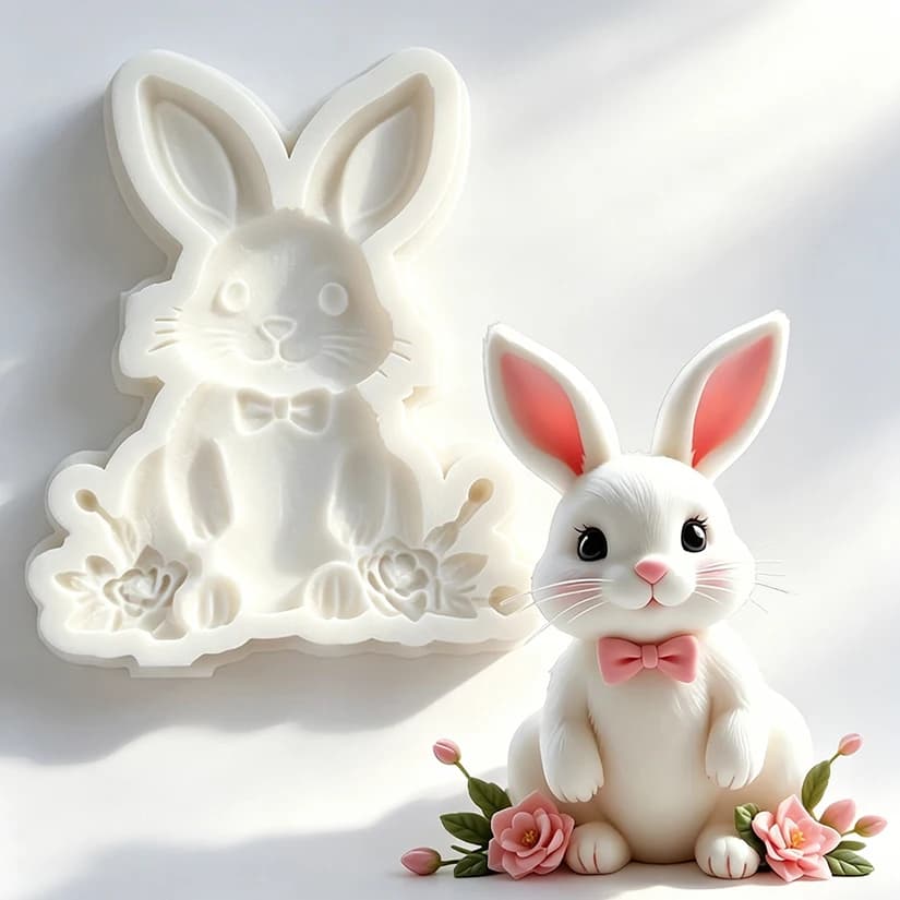 Easter Bunny Silicone Mold Sugarcraft Chocolate Cupcake Baking Mold Fondant Cake Decorating Tools