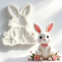 Easter Bunny Silicone Mold Sugarcraft Chocolate Cupcake Baking Mold Fondant Cake Decorating Tools