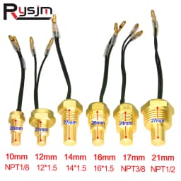 12V 24V Car Truck Digital Water Temperature Sensor NPT1/8 50K Head Plug 10mm 12mm 14mm 16mm 17mm 18mm 21mm Water Temp Sender
