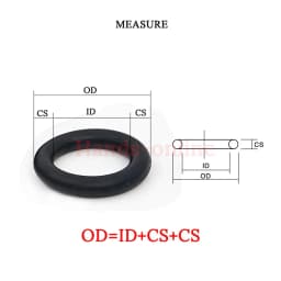 Thickness/CS 1mm Rubber Ring NBR Sealing O Ring O-Ring Seal Gasket Oil Washer nitrile Rubber ring gaskets ID 0.5mm-188mm