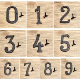 Metal Letters House Numbers Retro 3D Sign Cafe Wall Creative Cast Iron Decoration Doorplate Digital Arabic Furniture Hardware