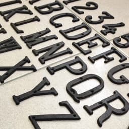 Metal Letters House Numbers Retro 3D Sign Cafe Wall Creative Cast Iron Decoration Doorplate Digital Arabic Furniture Hardware
