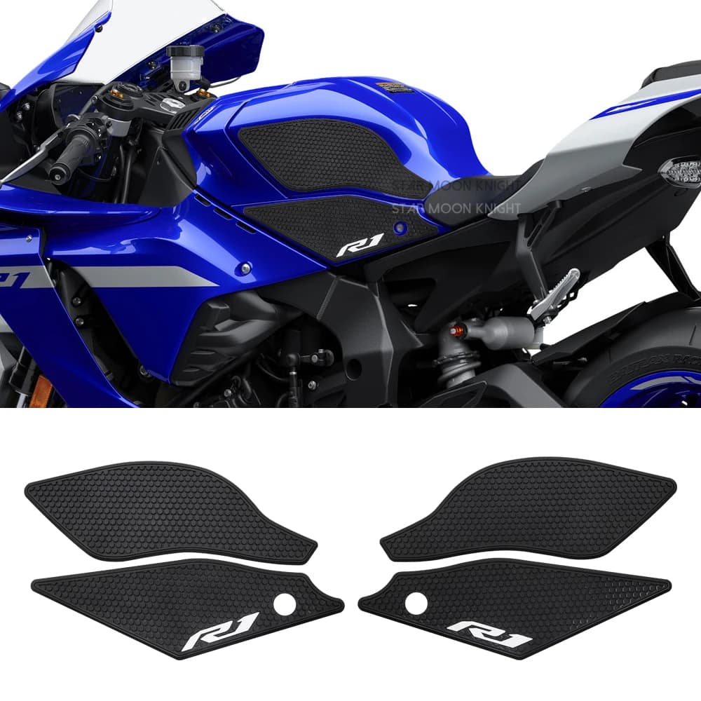 For Yamaha YZF R1 R1M YZFR1 2020 - 2021 Motorcycle Non-slip Side Fuel Tank Stickers Waterproof Pad Rubber Sticker Tank Pad