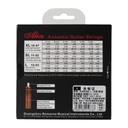 Alice AWR480 AWR486 Muti-Layer Nano Coating Anti-Rust Long Life Acoustic Guitar Strings Hexagonal Steel Core 1st-6th