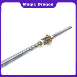 1PCS Clearance Elimination Nut + 1PCS T8 8mm T-type Stepper Motor Trapezoidal Lead Screw L=100 200 300 600mm For 3D Printer CNC