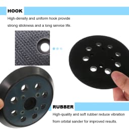 5 Inch 8 Holes Replacement Sanding Pads 5" Universal Hook and Loop Sander Pad Orbital Backing Plates for Ryobi 030157001018