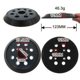 5 Inch 8 Holes Replacement Sanding Pads 5" Universal Hook and Loop Sander Pad Orbital Backing Plates for Ryobi 030157001018