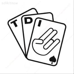 Fashion Poker Card Car Sticker Window TDI Sports Decal Styling For Volkswagen VW Polo Golf Jetta Passat b5 b6 GTI Touran Bora
