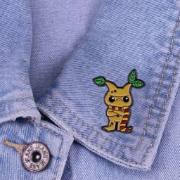 Wizarding school The Most Inclusive House Hufflepuff pinss magic Cat Mandrake Root Charms,Herbology,Potions-Spell Books brooch