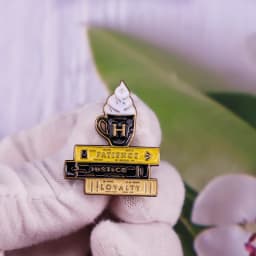 Wizarding school The Most Inclusive House Hufflepuff pinss magic Cat Mandrake Root Charms,Herbology,Potions-Spell Books brooch