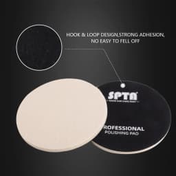 SPTA 1PC 1/2/3/4/5/6/7 Inch Wool Felt Glass Polishing Pad for RO/DA/GA Polisher Fast Cutting Gloss Buffing