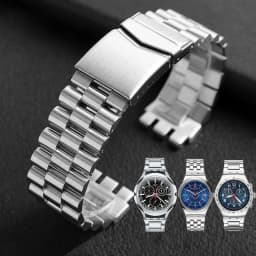 Fine steel watchband double convex mouth for Swatch watch YCS Yas YGS iron men's and women's steel watch strap 19 mm wristband