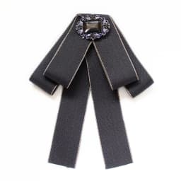 Korean Ribbon Pearl Bow Tie Brooches for Women Crystal Rhinestone Necktie Pins Men's Suit Shirt Collor Clothing Accessories