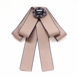 Korean Ribbon Pearl Bow Tie Brooches for Women Crystal Rhinestone Necktie Pins Men's Suit Shirt Collor Clothing Accessories
