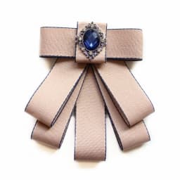 Korean Ribbon Pearl Bow Tie Brooches for Women Crystal Rhinestone Necktie Pins Men's Suit Shirt Collor Clothing Accessories