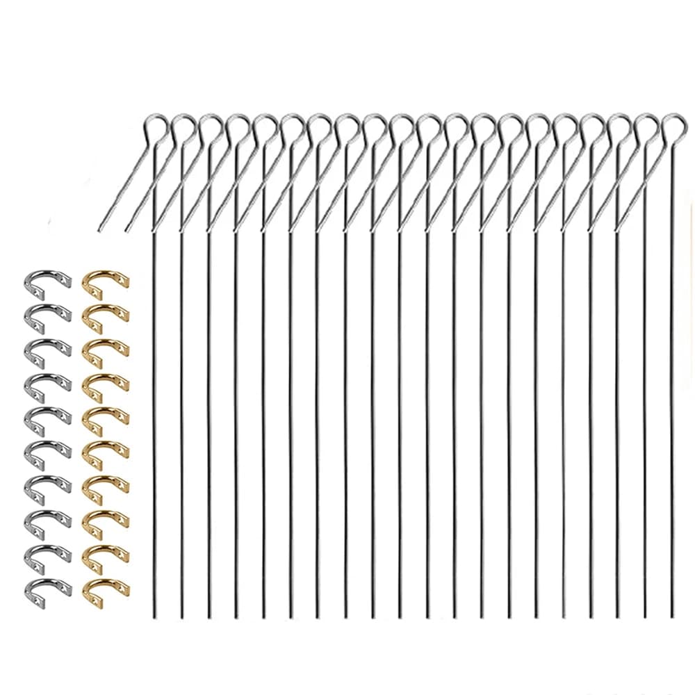 120Pcs DIY Fishing Spoon Blades steel wires with Fishing Clevis Easy Spin fishing Spinnerbait Bass Lure fishing accessories