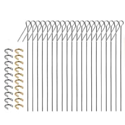120Pcs DIY Fishing Spoon Blades steel wires with Fishing Clevis Easy Spin fishing Spinnerbait Bass Lure fishing accessories