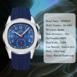 2026 LINBERT Men's Watch Top Luxury Brand Relógio Sapphire Waterproof Quartz Watch Men's Fashion Sport 316 Steel Watch