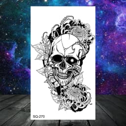 Anchor Pirate Skull Temporary Tattoos For Women Adult Men Kids Boy Astronaut Ship Seahorse Fake Tattoo Neck Arm Hand Small Tatoo