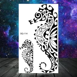 Anchor Pirate Skull Temporary Tattoos For Women Adult Men Kids Boy Astronaut Ship Seahorse Fake Tattoo Neck Arm Hand Small Tatoo