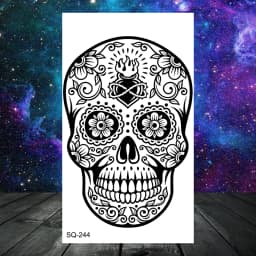Anchor Pirate Skull Temporary Tattoos For Women Adult Men Kids Boy Astronaut Ship Seahorse Fake Tattoo Neck Arm Hand Small Tatoo