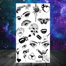 Anchor Pirate Skull Temporary Tattoos For Women Adult Men Kids Boy Astronaut Ship Seahorse Fake Tattoo Neck Arm Hand Small Tatoo