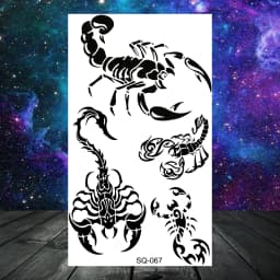 Anchor Pirate Skull Temporary Tattoos For Women Adult Men Kids Boy Astronaut Ship Seahorse Fake Tattoo Neck Arm Hand Small Tatoo