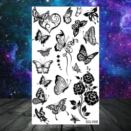 Anchor Pirate Skull Temporary Tattoos For Women Adult Men Kids Boy Astronaut Ship Seahorse Fake Tattoo Neck Arm Hand Small Tatoo
