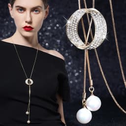 Crystal Moon Flower Long Necklaces for Women Jewelry 2026 Fashion Tassel Silver Color Necklaces & Pendants Sweater Chain Collier