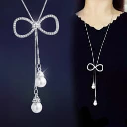 Crystal Moon Flower Long Necklaces for Women Jewelry 2026 Fashion Tassel Silver Color Necklaces & Pendants Sweater Chain Collier