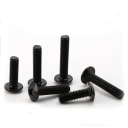 10Pcs/lot M2 M2.5 M3 M3.5 M4 M5 M6 TM Screws Phillips Truss Mushroom Head Screw Black Plated Electronic Carbon Steel Screws