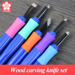 SAKURA 4/5pcs Wood Carving Knife Set Portable Art Pen Knife For Arts Wood Carving Tools Crafts Repair Multi DIY Hand Tools