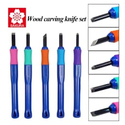 SAKURA 4/5pcs Wood Carving Knife Set Portable Art Pen Knife For Arts Wood Carving Tools Crafts Repair Multi DIY Hand Tools