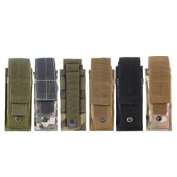 Tactical Molle Single Magazine Pouch 9mm Mag Holster Universal Pistol Mag Holster for G17 G19 M9 P226 Hunting Gear