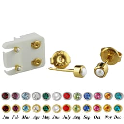 1Pair Fashion Surgical Steel Sterile Ear Piercing 24K Gold Plated Nickel-free Ear Cartilage Tragus Studs Earring Puncture Jewery