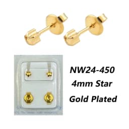 1Pair Fashion Surgical Steel Sterile Ear Piercing 24K Gold Plated Nickel-free Ear Cartilage Tragus Studs Earring Puncture Jewery